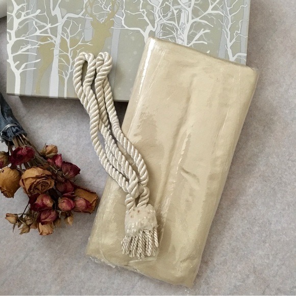 100% Dupioni Silk Rod Pocket Curtain Panel + Blackout Lining 80" L | Wheat - Picture 2 of 9